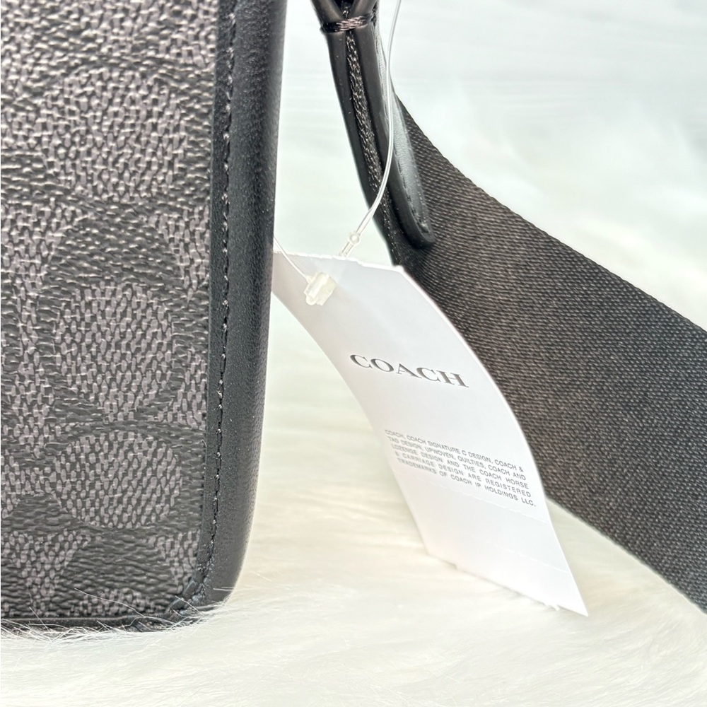 Coach Racer Gunmetal/Charcoal/Black Crossbody Bag - Picture 7 of 15